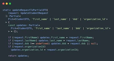 TypeScript Code Screenshot